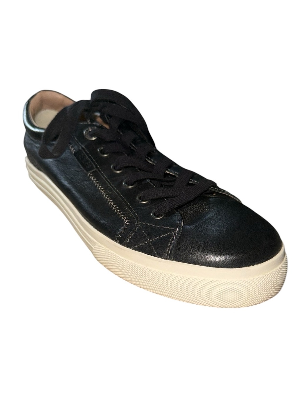 Taos Plim Soul Lux leather sneakers featuring a thick off-white platform 11w